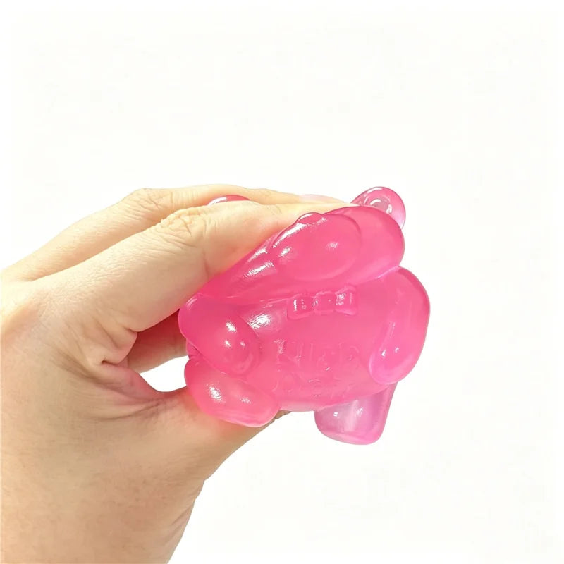 Schylling Transparent Jelly Needoh Gummy Bear Fidget Sensory Toy TPR Non-toxic Relieve Tension Soothe Mood Autism Calming Toy