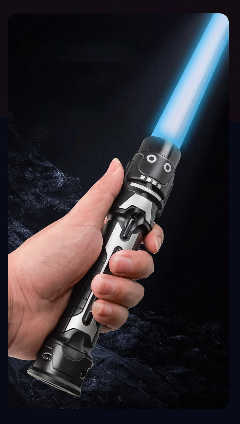 Children Colorful Glowing Sword Toys Laser Sword Lightsaber Red and Blue Double Saber Telescopic Music Cosplay Cool Flashing Toy