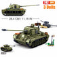 SLuban MOC WW2 Series Normandy Landing P-51 Mustang Fighte Building Blocks Higgins Landing Craft Modle Bricks Tank Toys For Kids