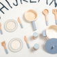 Children's Wooden Simulation Kitchen Toys, Early Education Educational Toys, Simulation Pots and Pans, Food, Role-Play Chef