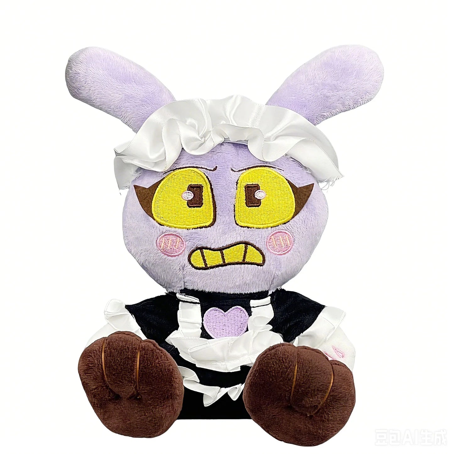 2026 New Cute Purple Maid Bunny Plush Toy Soft Stuffed Cartoon Rabbit Kawaii Plushie Kids Birthday Gift Room Decor Party Favor