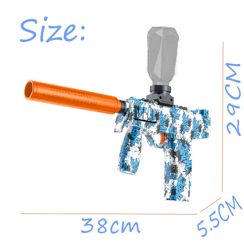 UZI Gun Toy Electric Blaster Pistol Shooting Sport AUG P90 Outdoor High Speed Rechargeable Interative Game For Boy Adult Gift