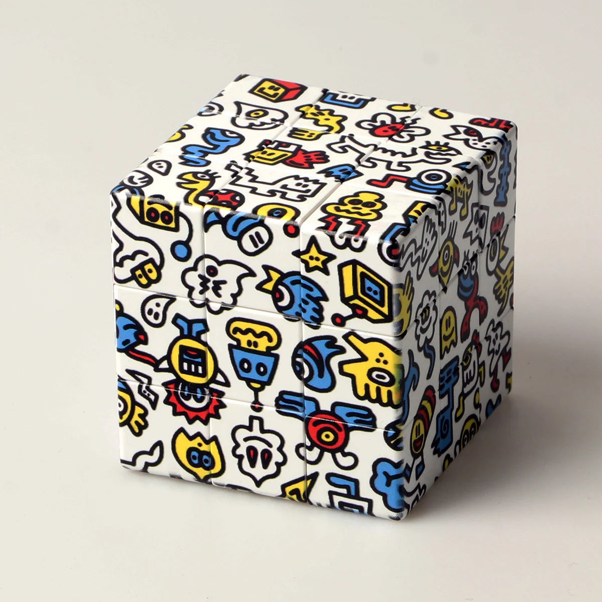 Magic Cube 3x3x3 Cartoon Alien dollar graffiti UV Fun Stress Relief Puzzle Professional Smooth Speed Game Children's Toys Gifts