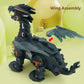 Kids Electric Walking Dragon Toy with Music & Light Interactive Mechanical Dinosaur Toy with Pull Rope Educational Gift for Boys