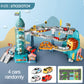 Electric Rail Car Dinosaur Building Parking Lot Adventure Racing Rail Car Toys Children Brain Mechanical Interactive Rail Cars