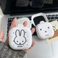Cute Miffy Cartoon Rabbit Folding Air Cushion Comb With Mirror 2 in 1 Compact Pocket Comb Portable Student Travel Hair Tool Gift