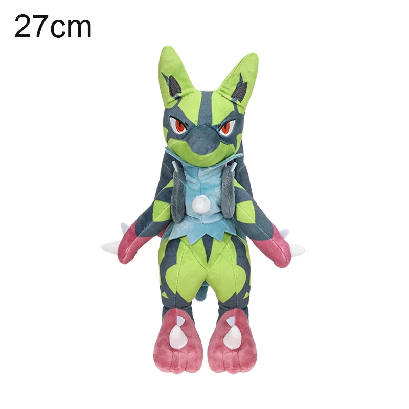 Pokemon Anime Kawaii Shiny Lucario Plush Doll Cartoon Peluche Stuffed Toy Cosplay Room Decoration Collection Kids Gifts