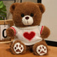 20cm Good Quality Heart Sweater Bear Plush Toys Boys Girls Lovely Cartoon Animals Stuffed Dolls  Christmas Birthday Present