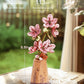 Rolife Wooden 3D Puzzle Sakura Artificial Flower DIY Model Building Kit for Bookshelf Decor Valentine's Day Mother's Day Gift
