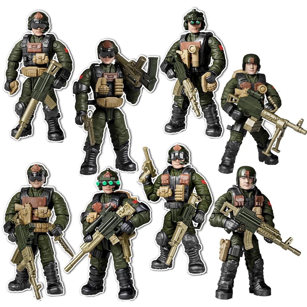 Military Army Soldiers World War SWAT Polices Soldiers Special Forces Model Assembly Building Blocks Bricks Toys Gift ﻿