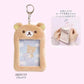 Cartoon Rilakkuma Plush Photocard Holder Key Ring Cute Soft Card Cover Bag Pendant For Kpop Photocard ID Card Protector Student