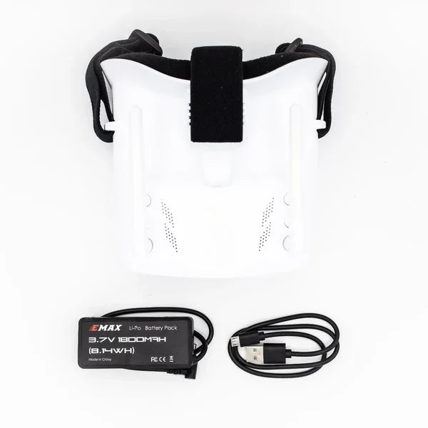 EMAX USA Official Tinyhawk 5.8G 48CH Diversity FPV Goggles 4.3 Inches Headset Dual Antennas 4.2V 1800mAh Battery For RC Drone