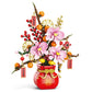 City Creativity Flower Bouquet Plum Blossom Bonsai Potted Plant Building Blocks Model Home Decoration Toy For Kids Gift﻿
