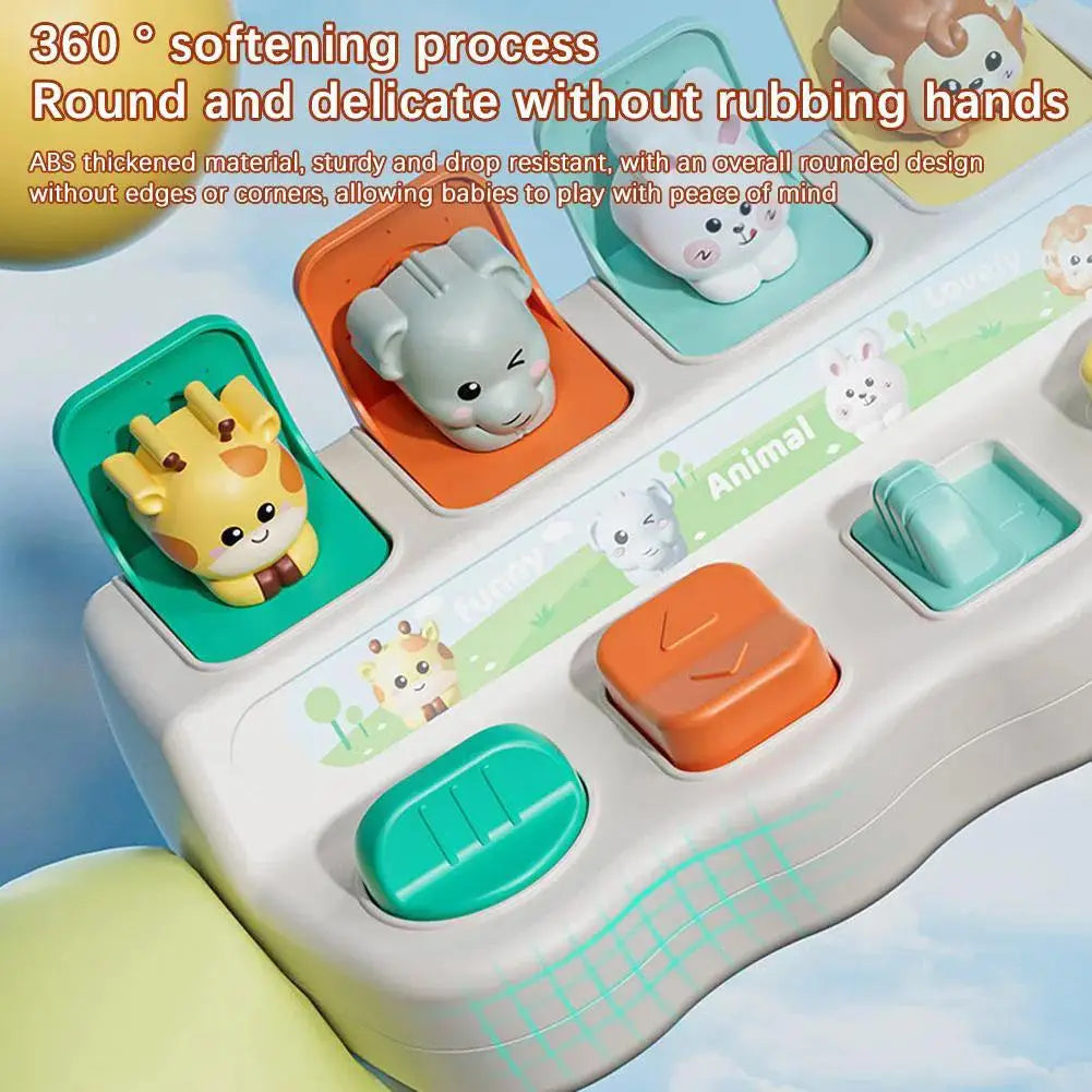 Montessori Pop up Animal Toys and Learning Boxes - Enhance Logic and Motor Skills, for Children's Birthday Gifts