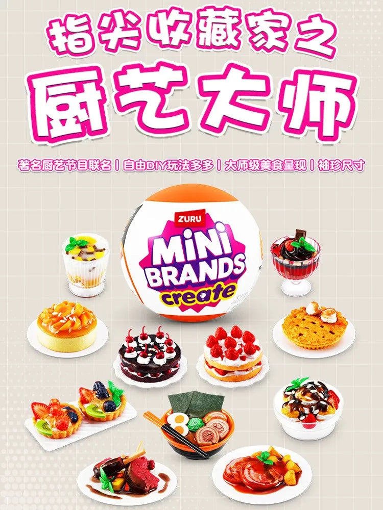 5x Surprise Ball Mini Brands Create Series Mystery Capsule Blind Box Real Miniature Collectible Toys Gifts