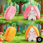 HOT Cute Strawberry Carrot Rabbit Plush Toy Stuffed Creative Into Fruit Transform Baby Cuddly Bunny Doll for Kid Birthday Gift
