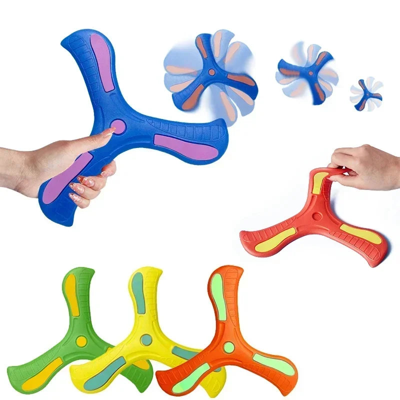 1/2/3pcs Boomerang Soft Three-leaf Cross Adult Interactive Outdoor Toy Puzzle Decompression Gift