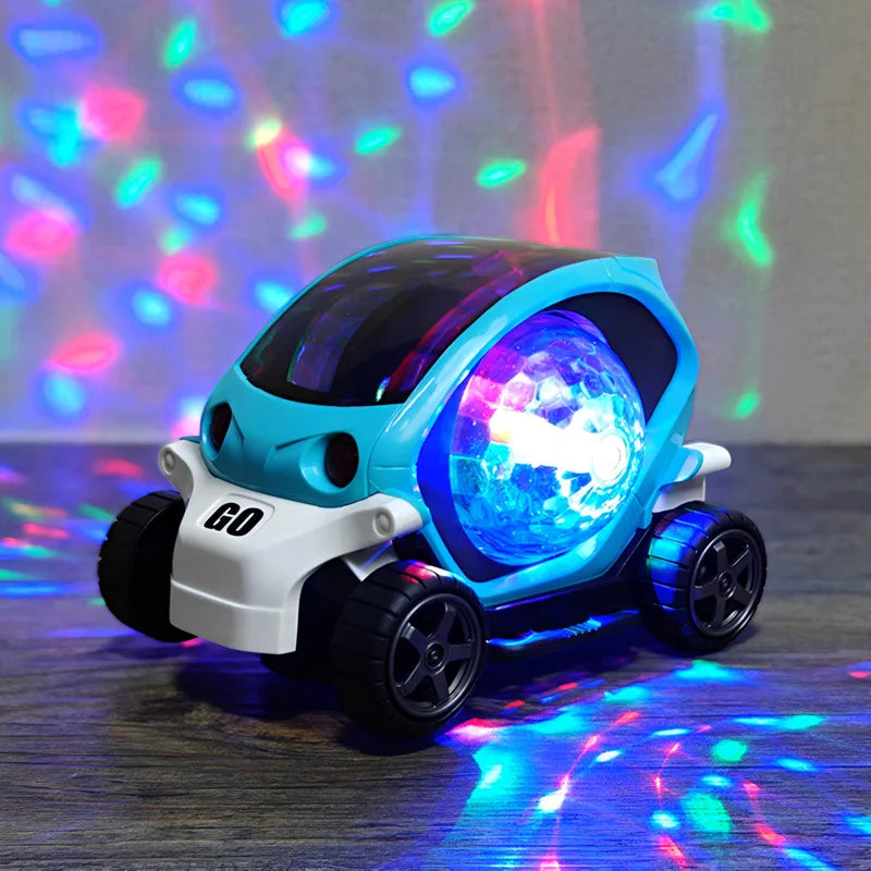 Children's Electric Toy Car Flashing Music Omnidirectional Rotating Cool Electric Light Boy Girl Best Holiday Gift