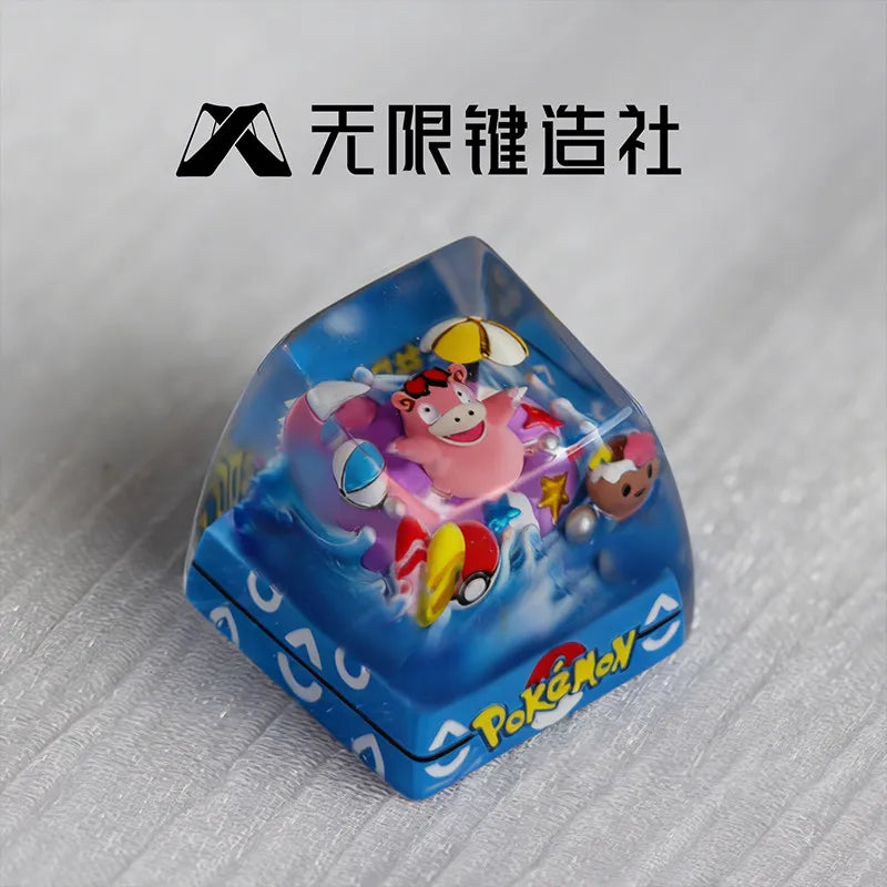 Pokemon Transparent Esc Keycap Keyboard Accessories Anime Cute Resin Shrink Drip Glue handmade Keycaps Anime Fans Gift
