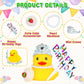 Rubber Ducks with Happy Birthday Sign Party Favors Duck with mini Cupcake Accessory, Pearl Necklace and Crown