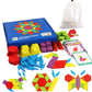 155 Pcs Shape Creative Wooden Puzzle Children's Puzzle Early Education Tangram Toys