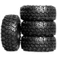 RED SPIDER 4Pcs 64mm 1.3 Inch RC Crawler Soft Rubber Tires Off Road Tyres for 1/18 1/24 RC Crawler Axial SCX24 FMS FCX24 RC Model Car Upgrade Spare Parts