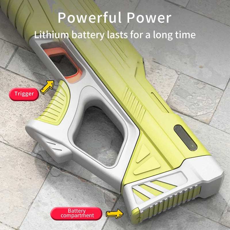 Battery Level Display Children Electric Water Gun Automatic Water Absorption Squirt Guns Summer Outdoor Pool Games Toys for Kids