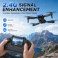 Foldable RC Drone 4K HD Dual Camera 90° Adjustable 120° Wide Angle 50X Zoom Altitude Hold 2.4G 100M Remote FPV Quadcopter