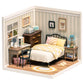 Rolife DIY Miniature House Kit Sweet Dream Bedroom Super Creator Dollhouse 3D Puzzle Model Building Kit with LED for Home Decor