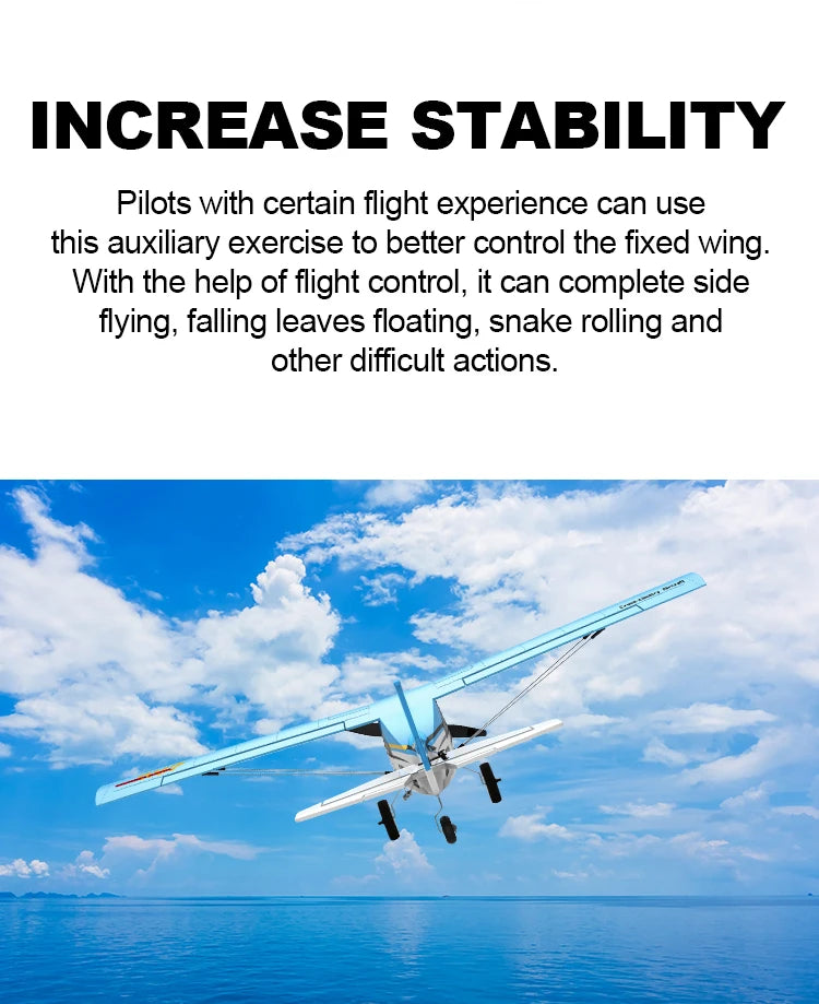 4CH Brushless RC Glider M7 Moore Off-road Aircraft Plane EPP Foam Remote Control Airplane with LED Light Model Toys