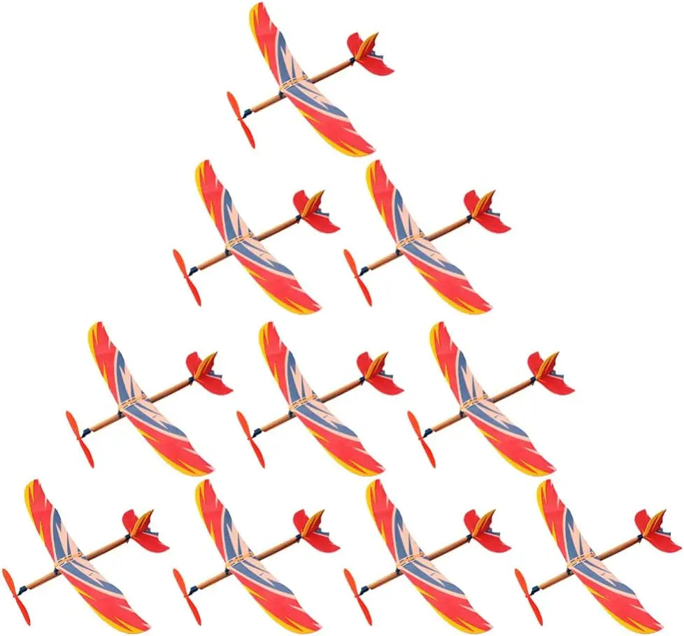 5/10Pcs Rubber Band Powered Airplane Model Glider Planes Bomber Airplane Birthday Party Favor Indoor Outdoor Toys for Kids