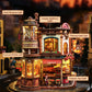 ROKR Wooden 3D Puzzle Dream Coffee Factory Music Box Model Building Kit 593-piece DIY Miniature House Kit with LED Light Unique Home Decor Gift for Adults Women