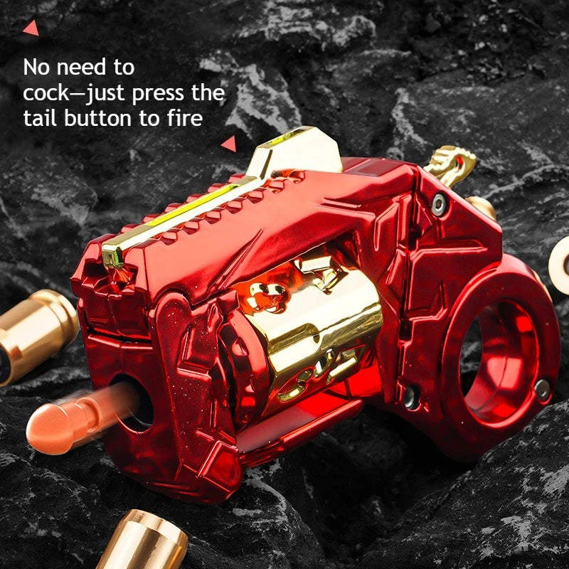 Alloy Mini Toy Gun with One-Button Shell Ejection Spinner Multiple Fun Modes Stress Relief Fidget Toy Cool Gift for Boys Teens