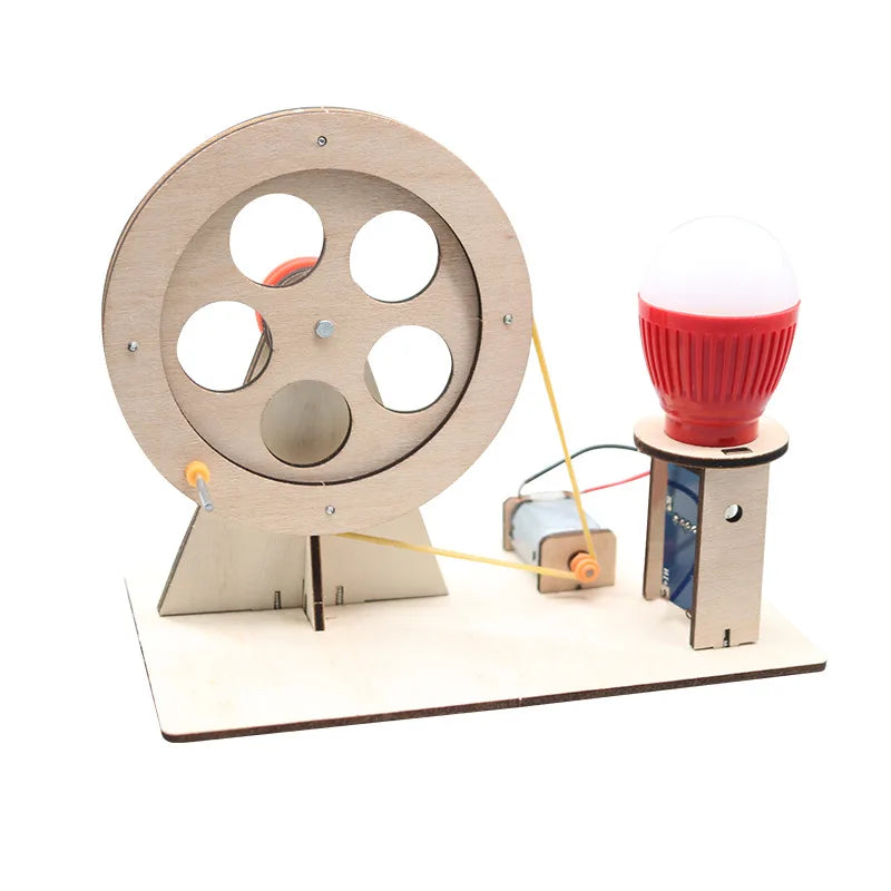 Funny DIY Mini Hand Crank Generator DIY Science Experiment Kit & Education Model Toy For Children Gift Toy Project