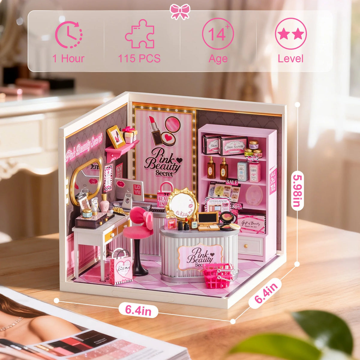 Rolife Super Creator Serious DIY Miniature House Kit Mini Dollhouse Model Building Kit with LED Light Home Decor(DW026/27/28)