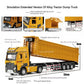 1/50 Extended Dump Truck Model Toy Metal Diecasting Doors Opened Sound Light Pull Back Vehicle Models Ornaments Children's Gifts