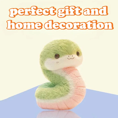 Cute Snake Plush Toy, Soft Polyester Stuffed Animal, Cozy Home Decor, for Infants 0-3 Years, Ideal Birthday and Holiday Gift