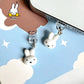 Kawaii Miffy Rabbit Mobile Phone Charging Port Dust Plug, Cute Cartoon, Universal Plug with Holes