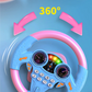 Children's Steering Wheel Toy, Simulated Co-Pilot 360-Degree Rotating Music Steering Wheel, Educational Enlightenment Toy