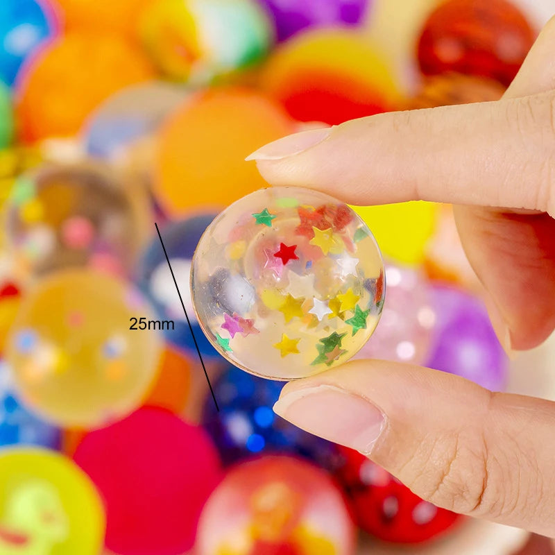 10/20/30pcs Mini Bouncy Ball Children Indoor Outdoor Elastic Jump Balls Toys Float Ball Egg Twisting Machine Toy for Kids TMZ
