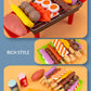 Baby Dress Up Kitchen Toys BBQ Set Kids Simulated BBQ Cookware Cooking Simulated Food Cosplay Educational Gift Toys