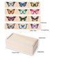 Wooden Visual Perception Color Shape Butterfly Puzzle Educational Toy With Storage Box, Gift for Children