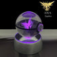 Pokemon 3D Crystal Ball Pikachu Gengar Eevee Mewtwo Anime Game Pokeball Led Night Light Base Kids Birthday Gift Home Decoration