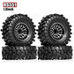 RED SPIDER 4Pcs 1.3 Inch RC Complete Wheels Set Metal Beadlock Wheel Rims + Deep Tread Rubber Tires With Foam OD 68.8mm For 1/18 Traxxas TRX4M Axial SCX24 FCX24 Micro RC Crawler Buggy Off Road DIY Modification Parts