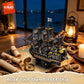 KAVOWORLD 1799 Black Sailing Pirate Ship Building Set 801PCS 3-Masted Pirate Ship Model Building Blocks Kit Collectible Display Construction Toy with Heavy Cannons & Display Base DIY Assembly Desktop Decor for Home Office, Ch