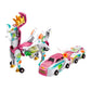 Hotfree Magnetic Dinosaur Transformer Car Toy, 2-in-1 Magnetic Cars That Transform into Flying Dragon Deer and Unicorn, Automatic Collision Transforming Toy, Fun STEM Toy Birthday Christmas Gift for Boys & Girls