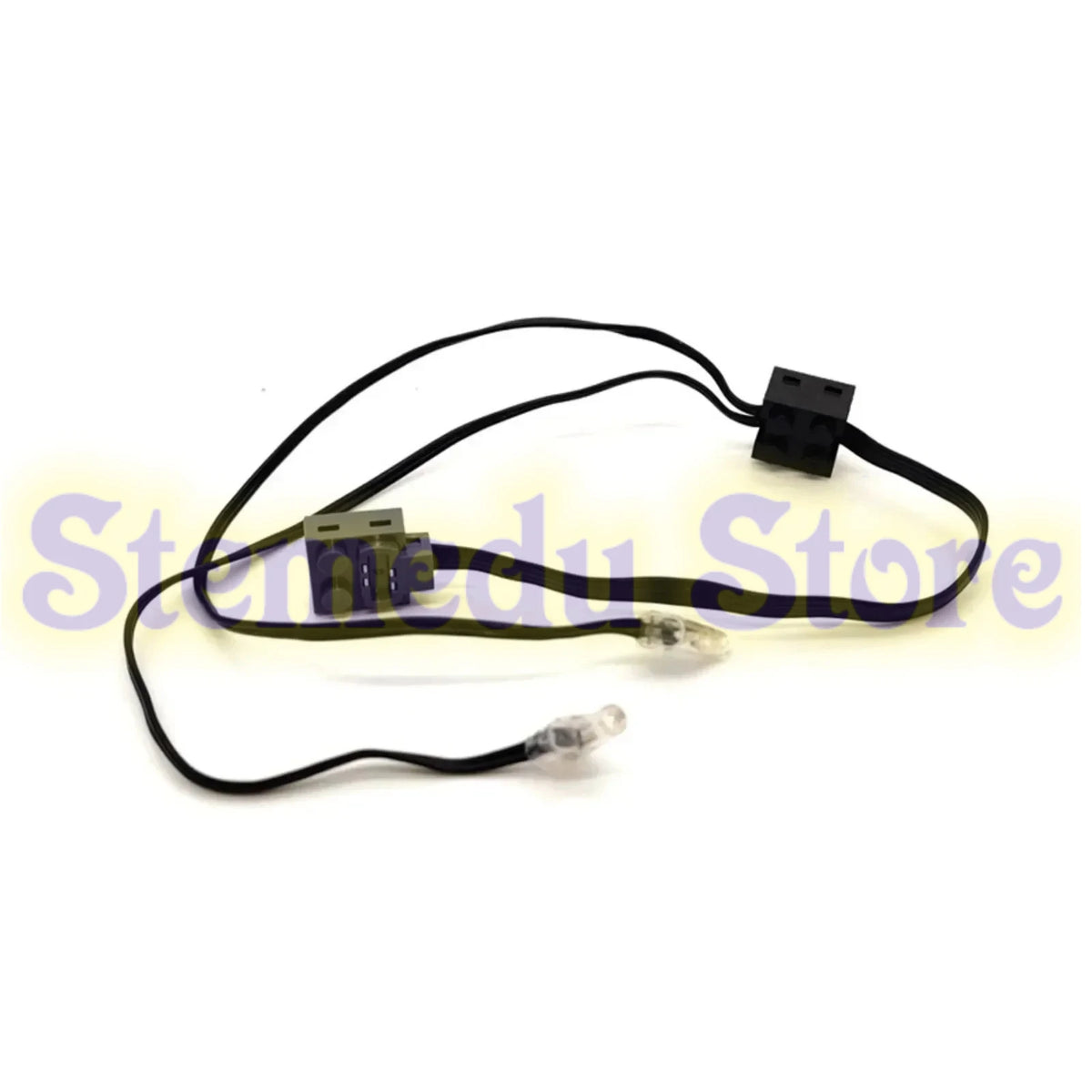 2PCS MOC Power Functions Parts LED Light Link Line Cable 8870 Switch 8869 Car Train Light Modification Compatible With Legoeds