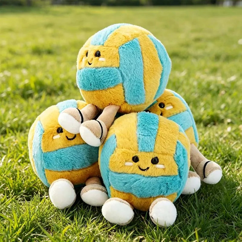 Soft Plush Cartoon Volleyball Toy, Fun Sports-Themed Keychain And Bag Decor for Fun Accessories