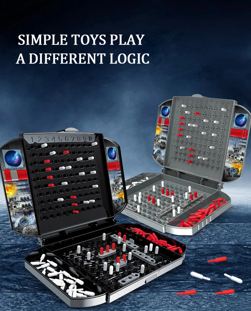 Children's Fun Battleship and Sea Ship Game Chess Simulation Land Military Strategy Naval Battle Chess Two Player Battle Toy