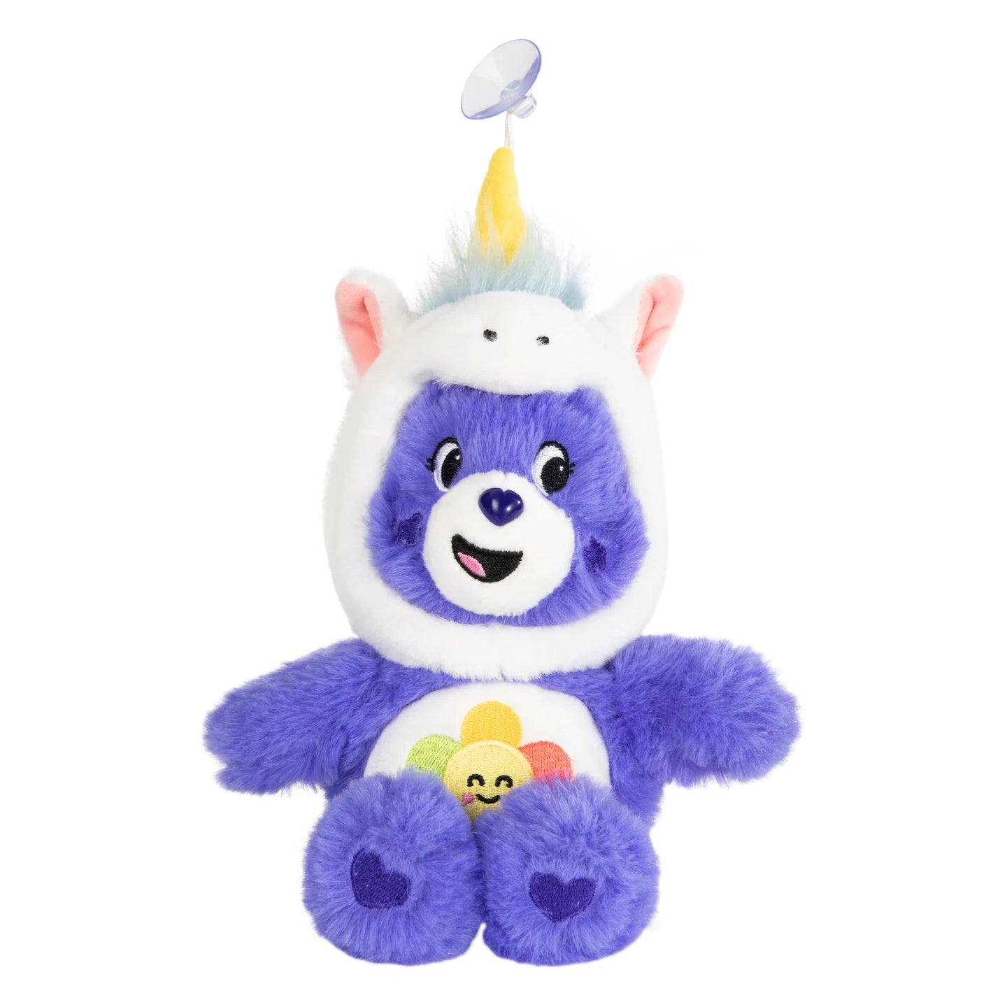 Care Bears 20cm Unicorn Hood Plush Suction Cup Ornament Wall Car Mirror Hanging Decor Cute Kawaii Stuffed Bear Toy Gift for Kids